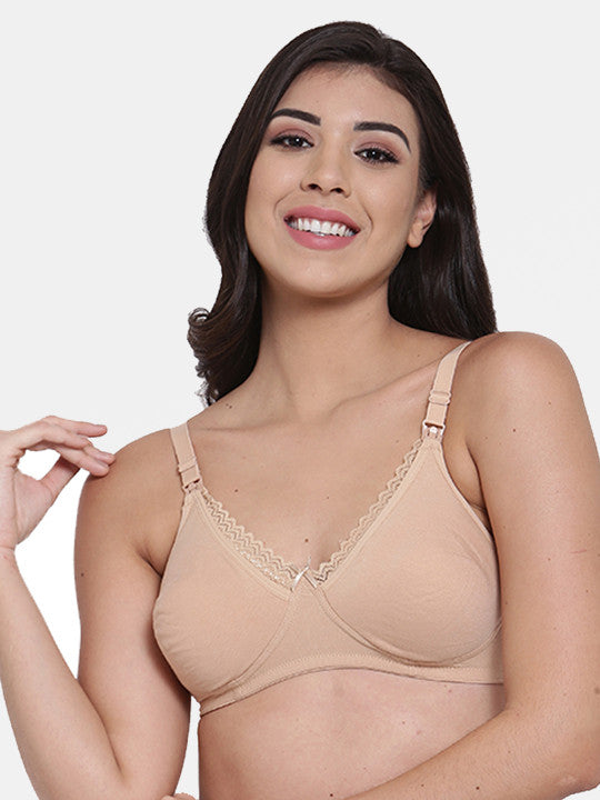 Inner Sense Set Of 3 White Organic Antimicrobial Non-Wired Maternity Bras