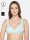 Inner Sense Blue & White Printed Set of 3 Non-Wired Non Padded Maternity Bra