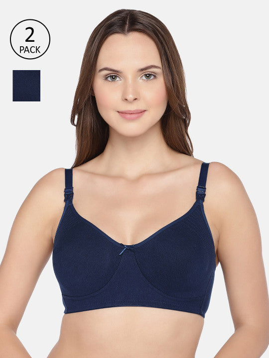 Inner Sense Pack Of 2 Antimicrobial Soft feeding Bra