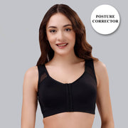 ComfortFit Front Closure Full Coverage Non-Padded Wire-Free Bra for Posture Support