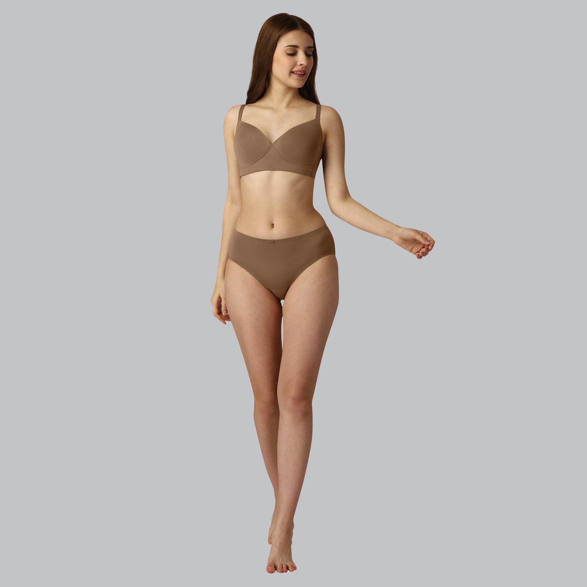 Ultra-Comfort Full Coverage Padded Non-Wired T-Shirt Bra - Seamless Design for Everyday Support