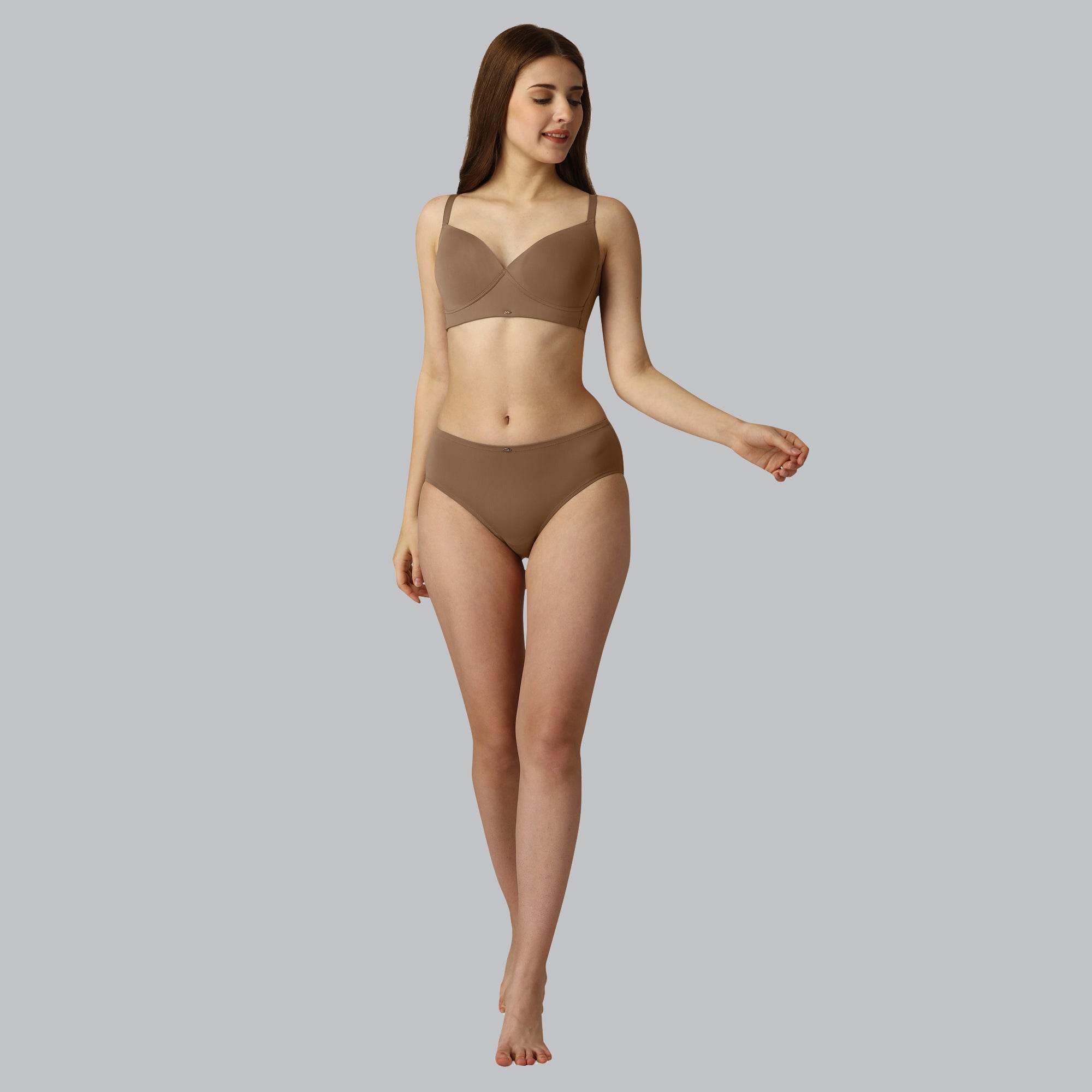 Ultra-Comfort Full Coverage Padded Non-Wired T-Shirt Bra - Seamless Design for Everyday Support