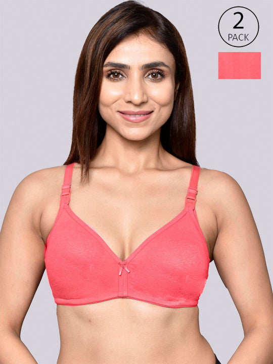 Pack of 2 Organic Cotton Antimicrobial Women Feeding Bra