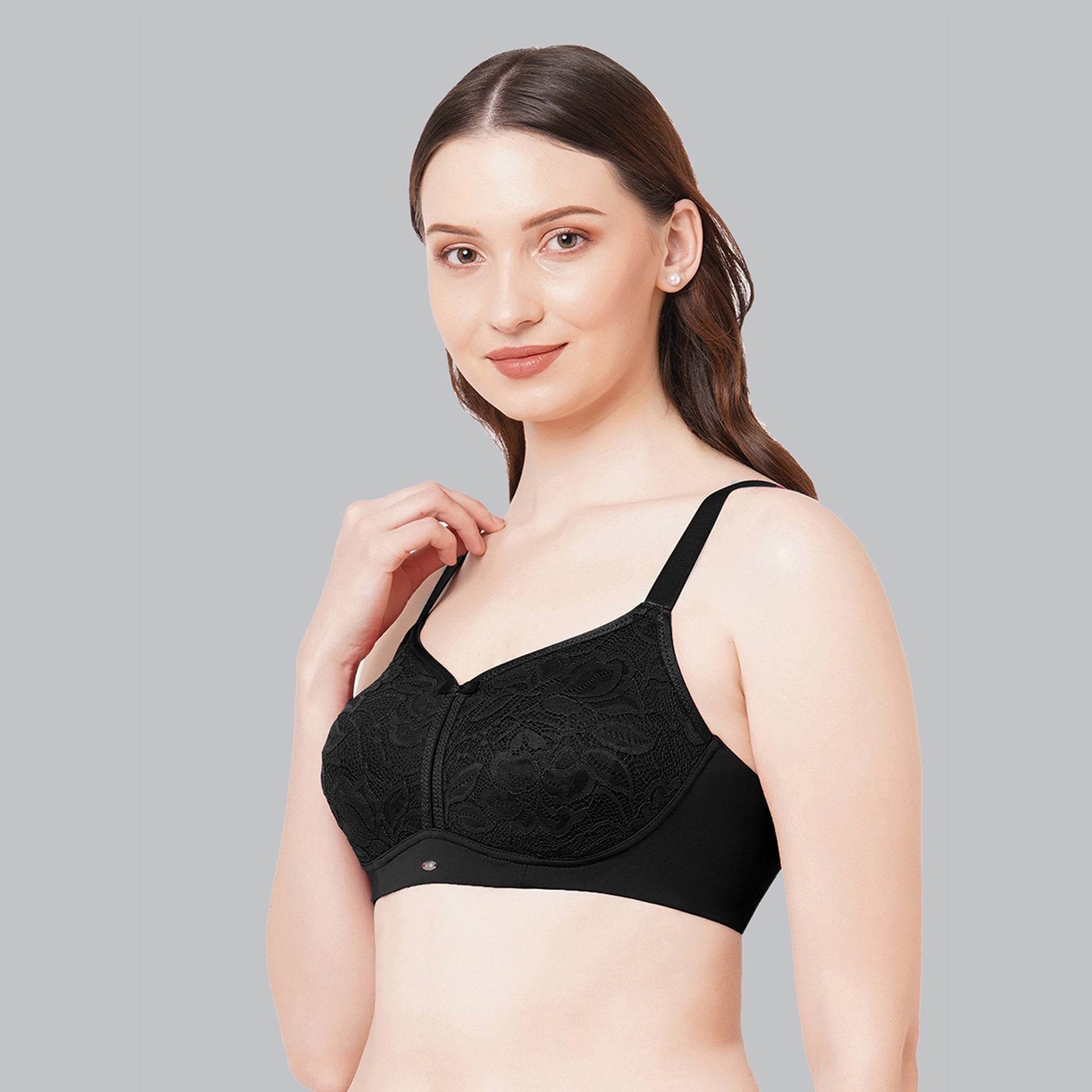 Elegant Full Coverage Minimizer Lace Bra - Non-Padded, Non-Wired Comfort