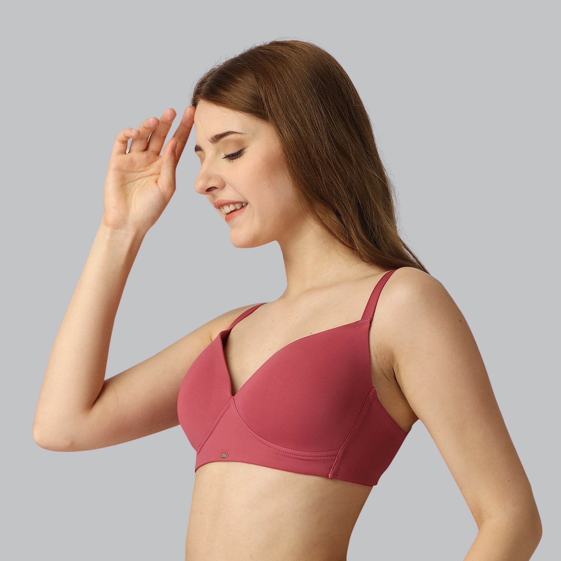 Ultra-Comfort Full Coverage Padded Non-Wired T-Shirt Bra - Seamless Design for Everyday Support