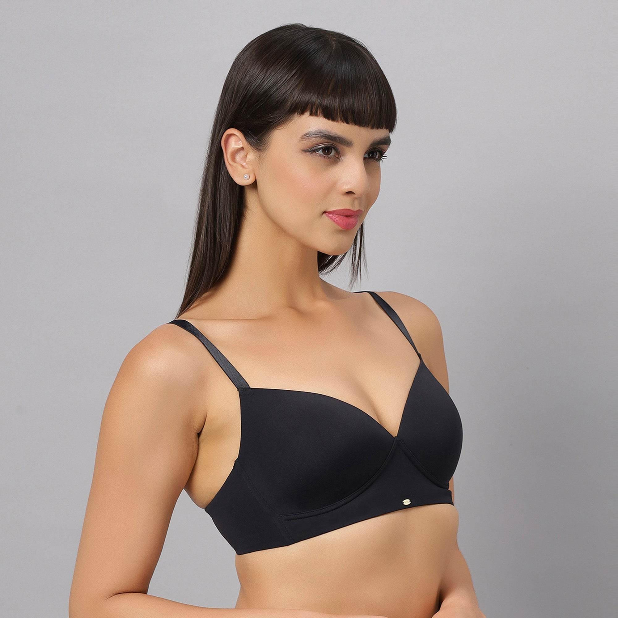 Ultra-Comfort Full Coverage Padded Non-Wired T-Shirt Bra - Seamless Design for Everyday Support