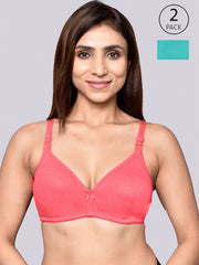 Pack of 2 Organic Cotton Antimicrobial Women Feeding Bra