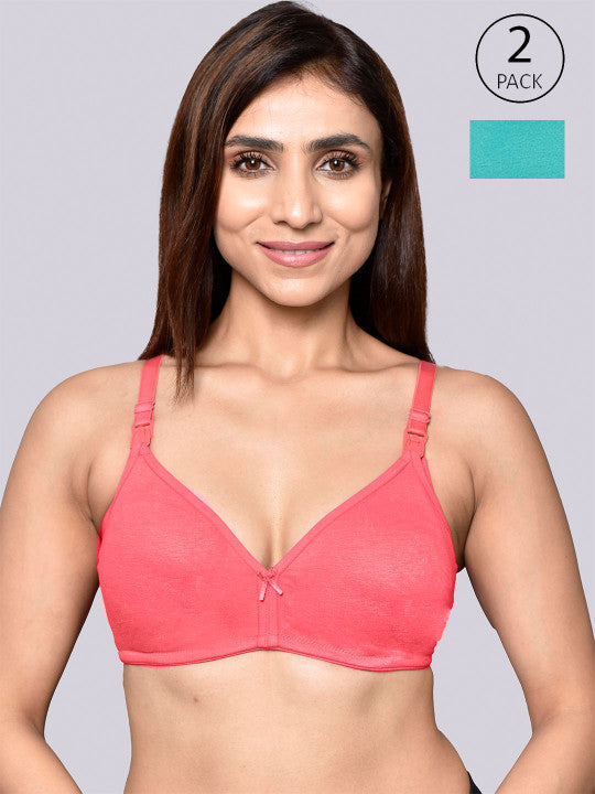 Pack of 2 Organic Cotton Antimicrobial Women Feeding Bra